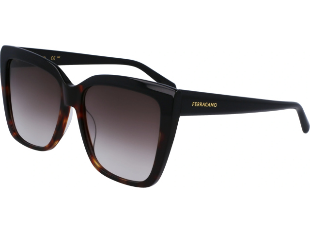 SALVATORE FERRAGAMO SF1102S 6,  BLACK/TORTOISE, GRADIENT BROWN
