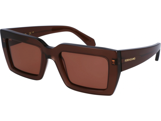 SALVATORE FERRAGAMO SF1108S 232,  TRANSPARENT BROWN, SOLID BROWN