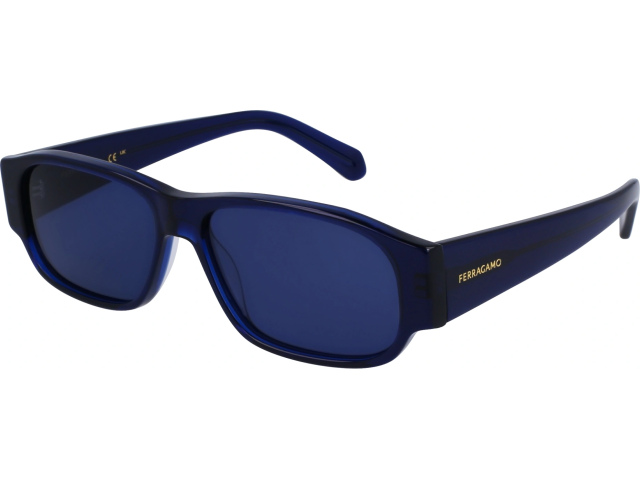 SALVATORE FERRAGAMO SF1109S 432,  TRANSPARENT BLUE, SOLID DENIM