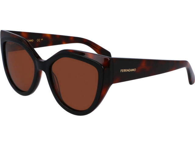 SALVATORE FERRAGAMO SF2004S 241,  TORTOISE/BLACK, SOLID BROWN