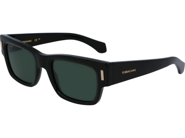 SALVATORE FERRAGAMO SF2011S 1,  BLACK, SOLID GREEN