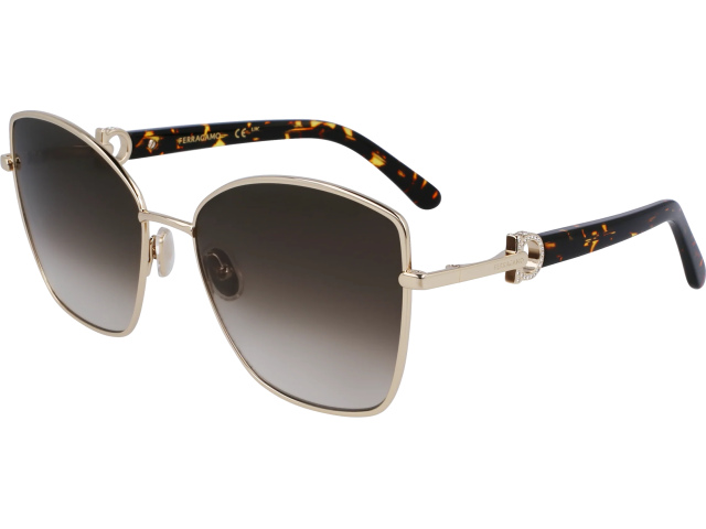 SALVATORE FERRAGAMO SF312SR 750,  GOLD/KHAKI GRADIENT, GRADIENT KHAKI
