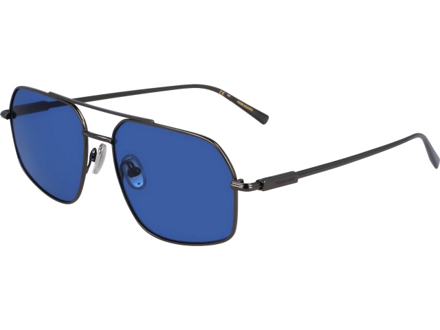 SALVATORE FERRAGAMO SF313S 16,  DARK GUN/BLUE, SOLID BLUE