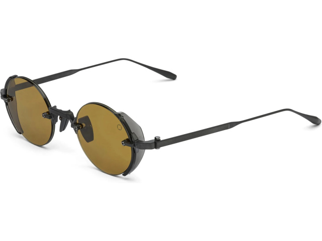 AKONI JUPITER BLK - BLK,  Black Iron - Crystal Black Acetate, Senape Lenses