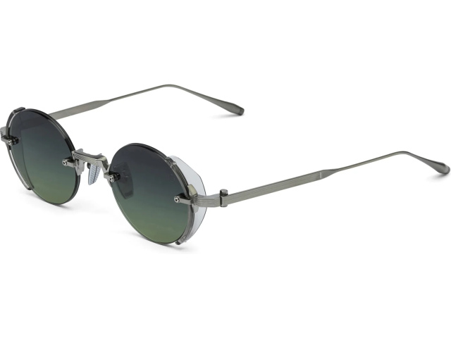AKONI JUPITER SLV - GRY,  Brushed Black Palladium - Crystal Grey Acetate, Dark Grey to Olive Lenses