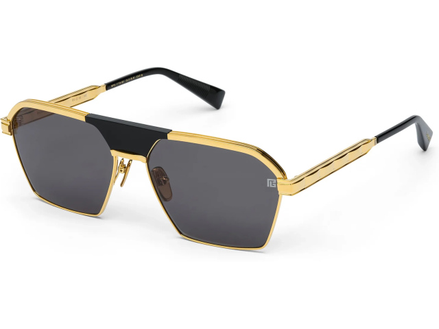 BALMAIN SERGEANT GLD - BLK,  18k Gold - Black, Dark Grey Lenses
