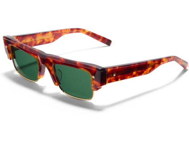 VALENTINO XI TRT - GLD,  Honey Tortoise - V-Light Gold, Dark Green Lenses