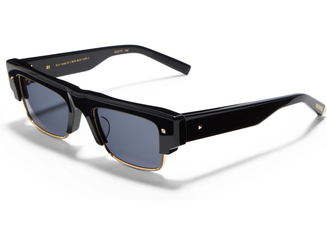 VALENTINO XI BLK - GLD,  Black - V-Light Gold, Smoke Grey Lenses