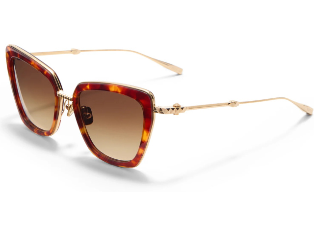 VALENTINO V - DAYDREAM II TRT - GLD,  Honey Havana - V-Light Gold, Dark Brown to Light Brown Lenses