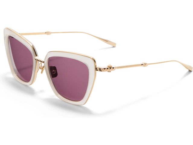 VALENTINO V - DAYDREAM II WHT - GLD,  Cloudy Ivory - V-Light Gold, Bordeaux Lenses