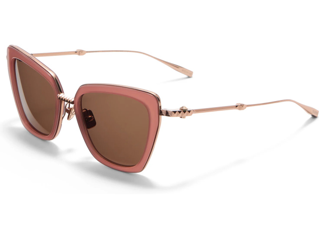 VALENTINO V - DAYDREAM II PNK - RSE,  Cloudy Powder Pink - Rose Gold, Dark Brown Lenses