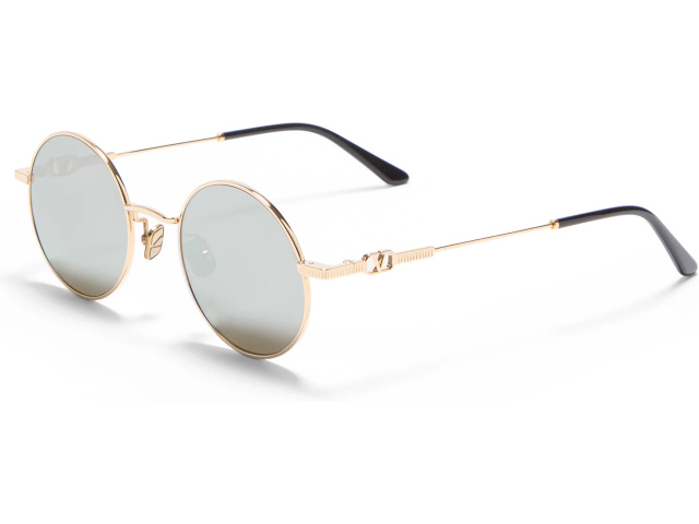 VALENTINO VLS-173 GLD - BLK,  V-Light Gold - Black, Mirror Silver Lenses