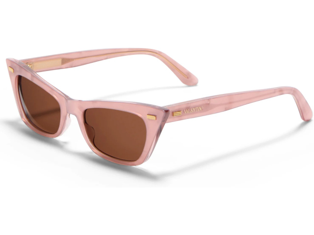 VALENTINO VLS-176 PNK - GLD,  Pink Pearl - V-Light Gold, Brown Lenses