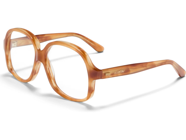 VALENTINO VLX-177 TRT - GLD,  Light Havana - V-Light Gold, CLEAR