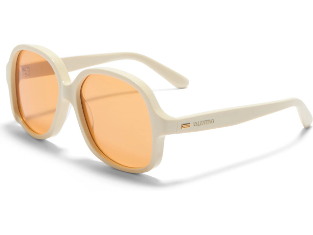 VALENTINO VLS-177 IVR - GLD,  Ivory - V-Light Gold, Orange Lenses