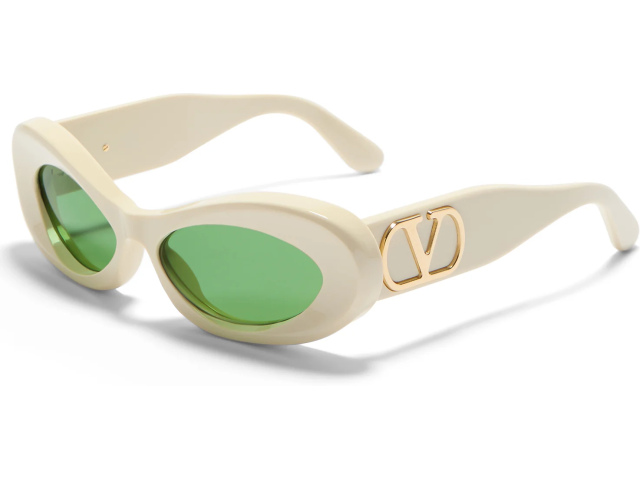 VALENTINO VLS-178 IVR - GLD,  Ivory - V-Light Gold, Green Lenses