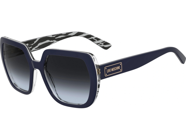 MOSCHINO LOVE MOL082/S 07W Blue Pattern Grey