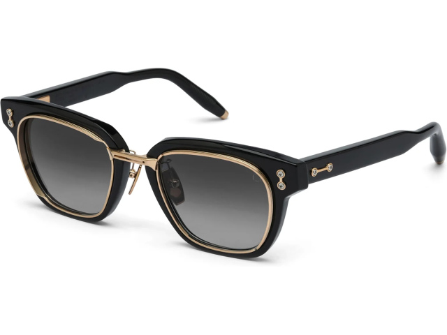 AKONI APOLLO BLK - GLD,  Black - Brushed 12k Gold, Dark Grey to Light Grey Lenses