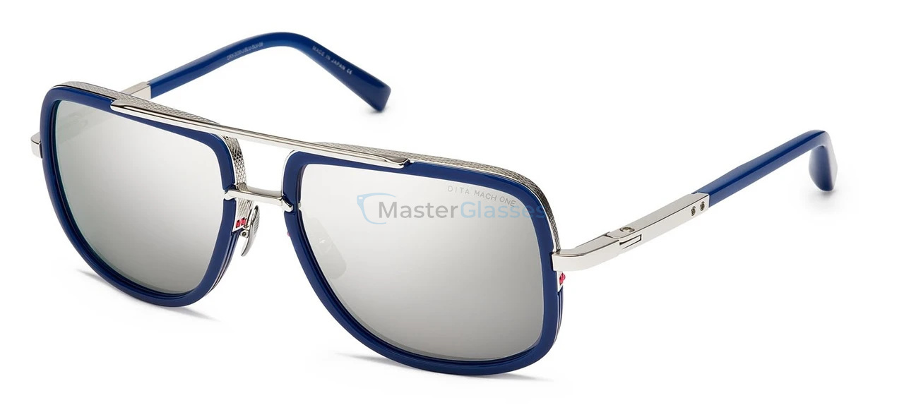 Солнцезащитные очки DITA MACH-ONE / BLUE-SHINY SILVER w/DARK GREY MILKY GOL...