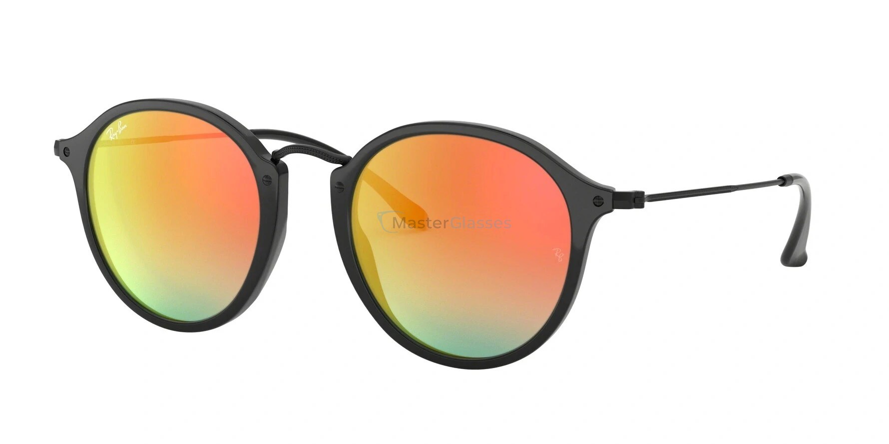 Солнцезащитные очки Ray-Ban Round RB2447 901/4W Shiny Black - купить в  оптике MasterGlasses