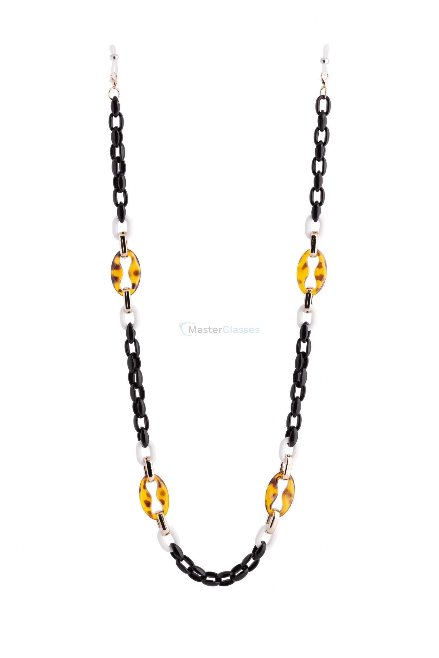    Glasses Chain GC41306 Amber Black-n-White